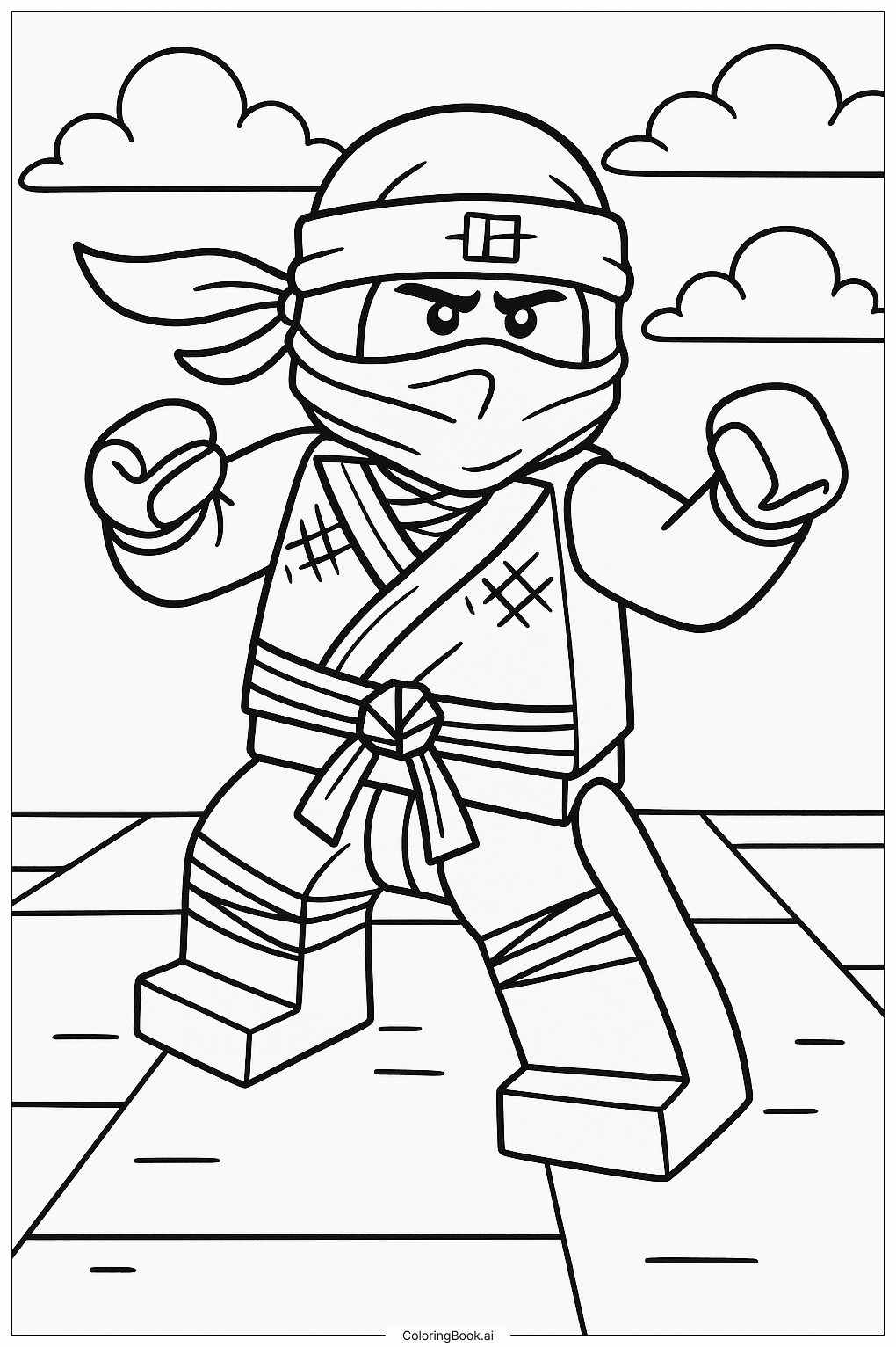 Trang tô màu Nhân vật Ninjago từ Phim