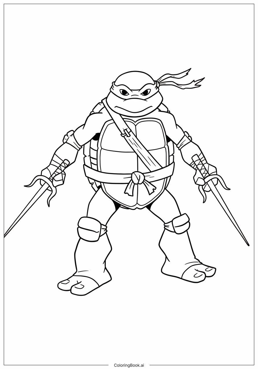 Trang tô màu rùa ninja