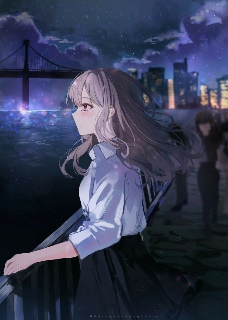 Tranh ảnh anime buồn cô đơn một mình