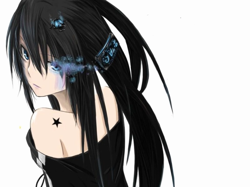 Tranh phác họa cô gái lạnh lùng đen trắng