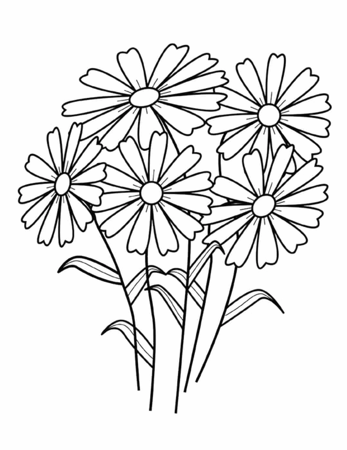 Tranh tô màu bông hoa số 1 rực rỡ sắc màu