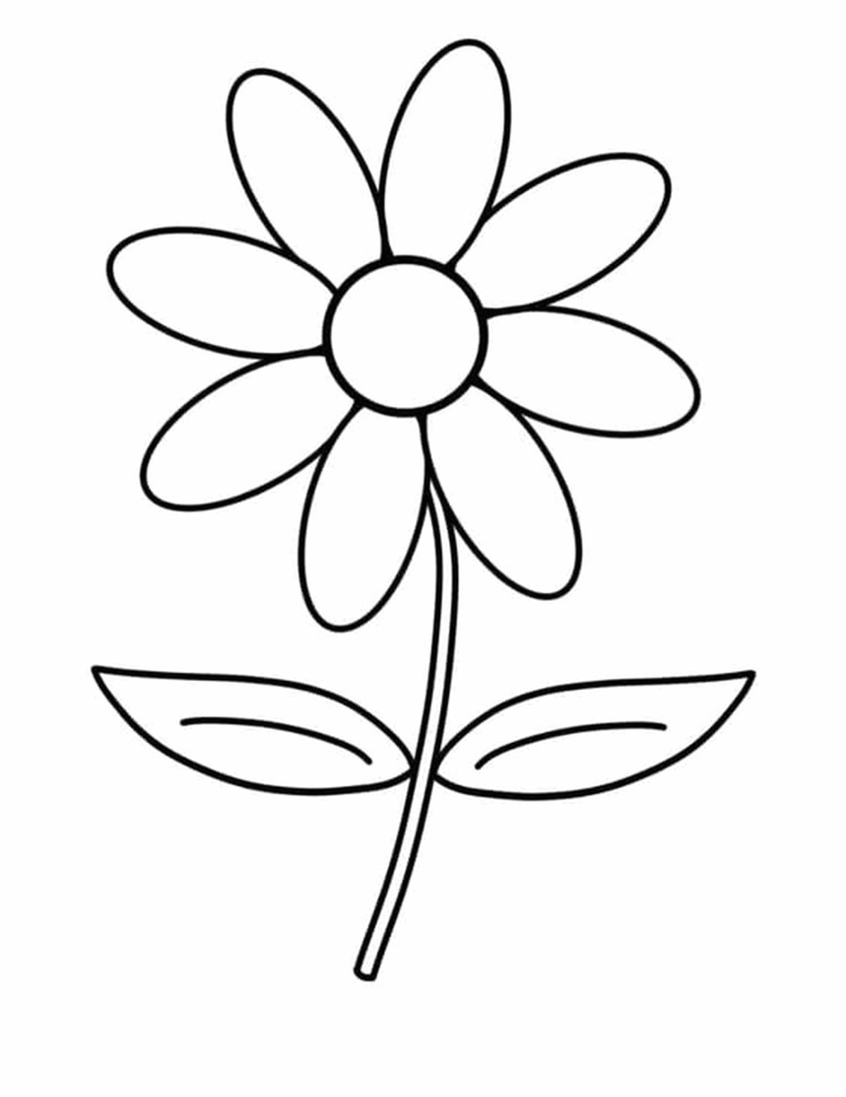 Tranh tô màu bông hoa số 3 ngộ nghĩnh