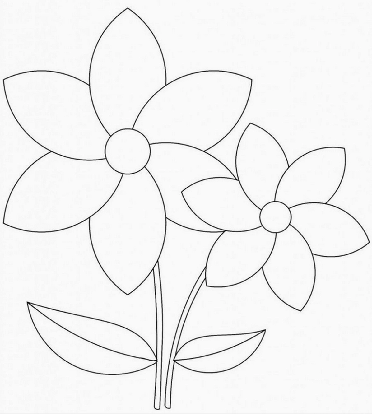 Tranh tô màu bông hoa số 6 nhiều chi tiết