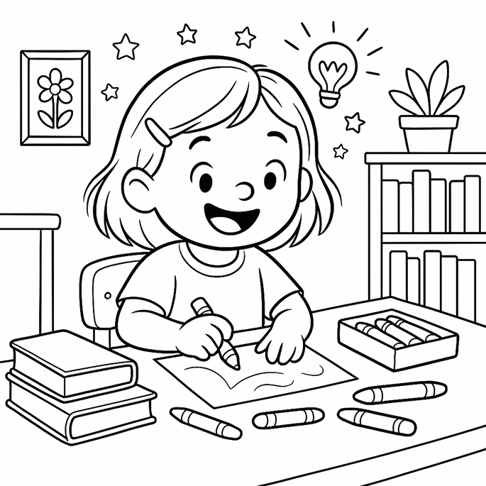 Tranh tô màu cho trẻ em hình anime