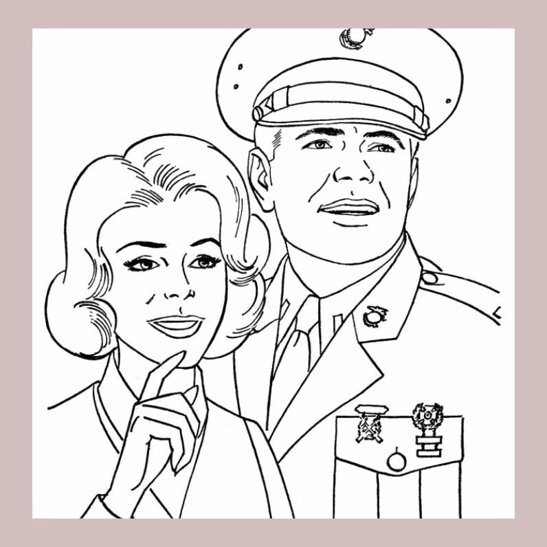 Tranh tô màu chú bộ đội hải quân 13 dũng cảm đối mặt với sóng dữ