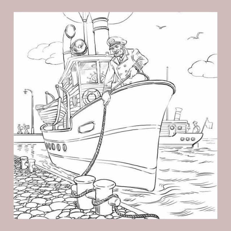 Tranh tô màu chú bộ đội hải quân 16 ôm cây súng thân yêu