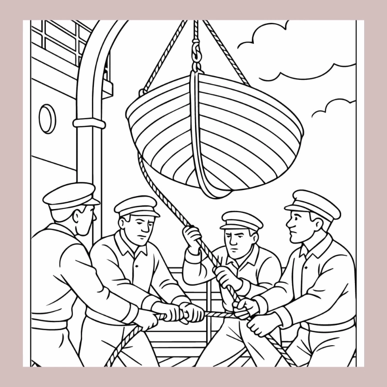 Tranh tô màu chú bộ đội hải quân 18 đang tuần tra đêm khuya