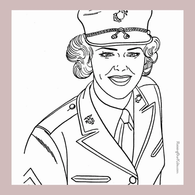 Tranh tô màu chú bộ đội hải quân 23 vượt qua mọi gian khó thử thách