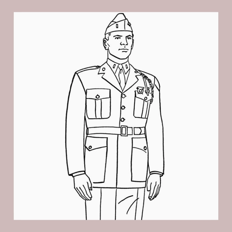 Tranh tô màu chú bộ đội hải quân 6 lái tàu tuần tra