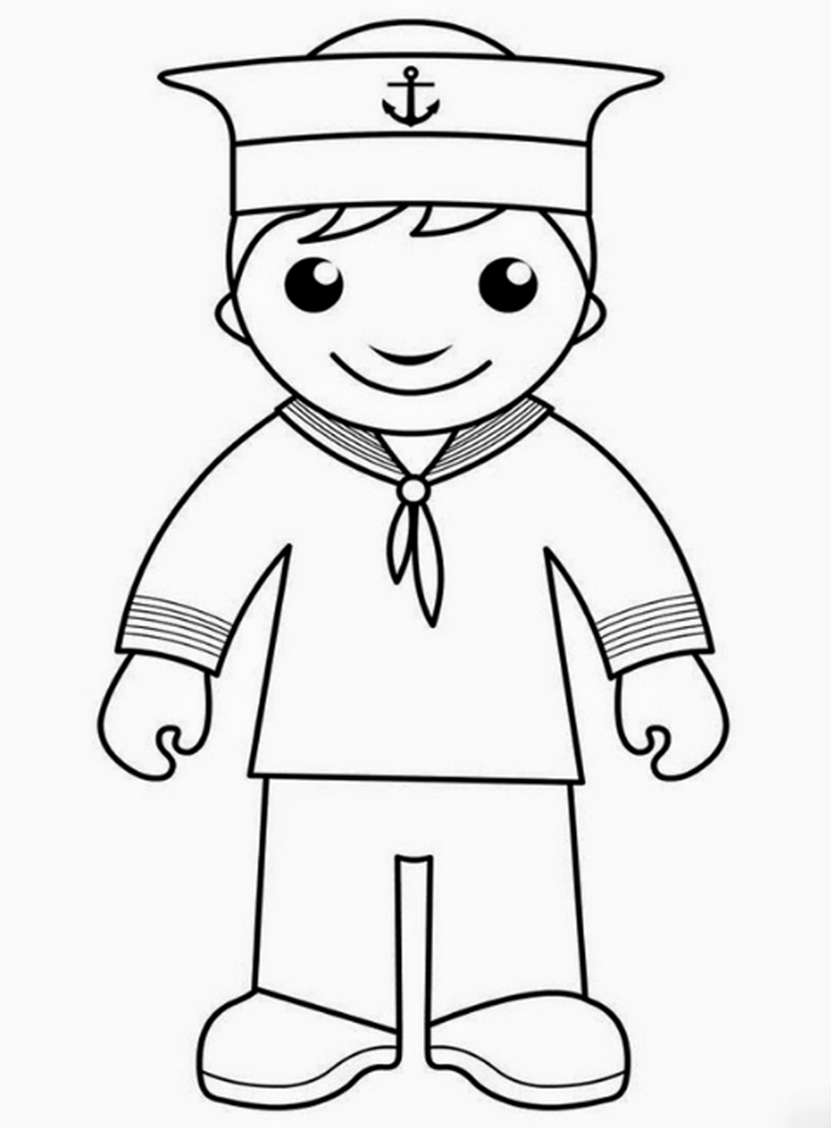 tranh tô màu chú bộ đội số 4