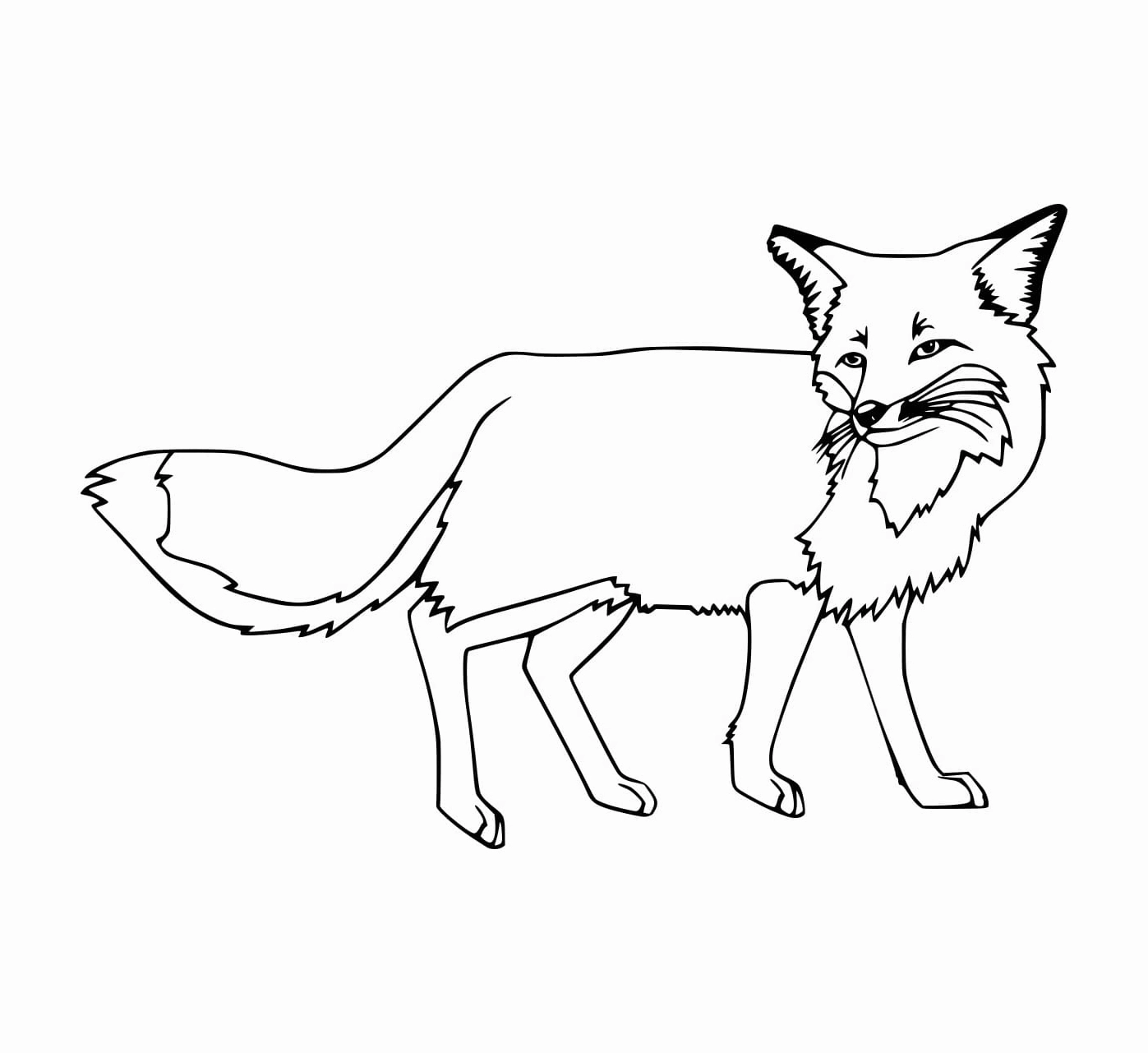 tranh tô màu con cáo buồn