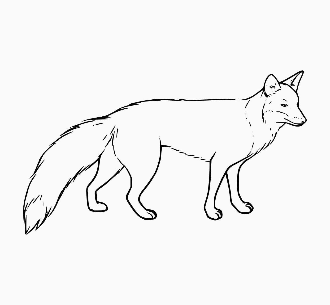 Tranh tô màu con cáo đẹp lộng lẫy