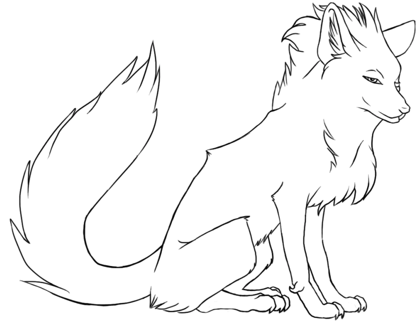tranh tô màu con cáo lạnh lùng