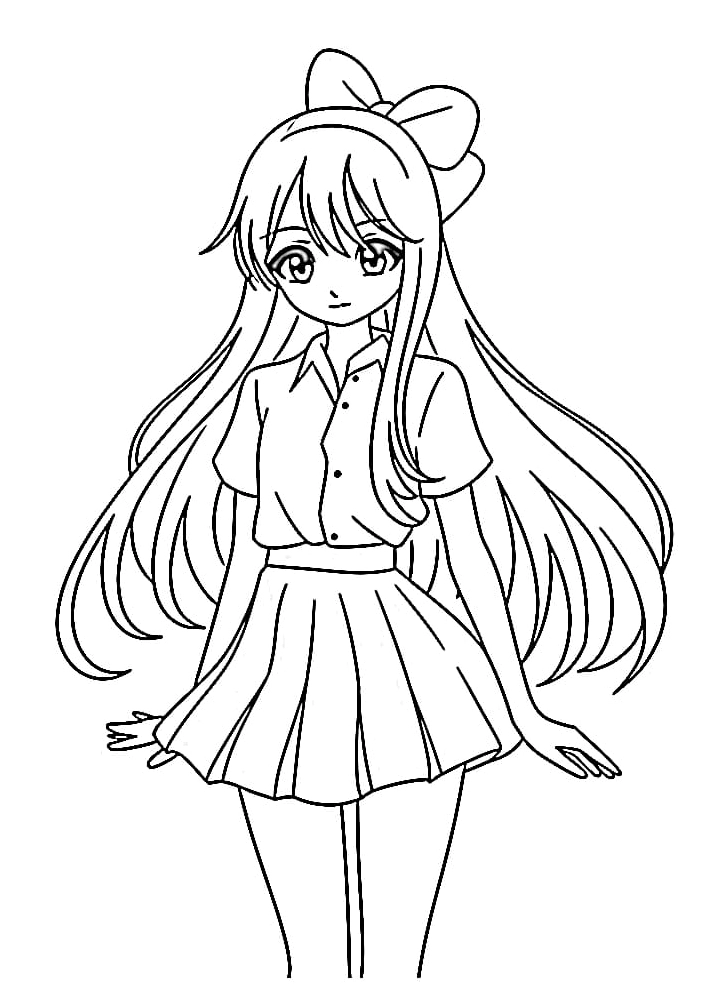 Tranh tô màu công chúa anime lung linh huyền ảo