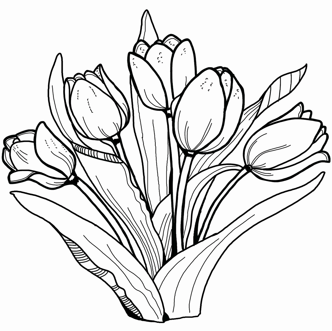 Tranh tô màu khóm hoa tu líp e ấp