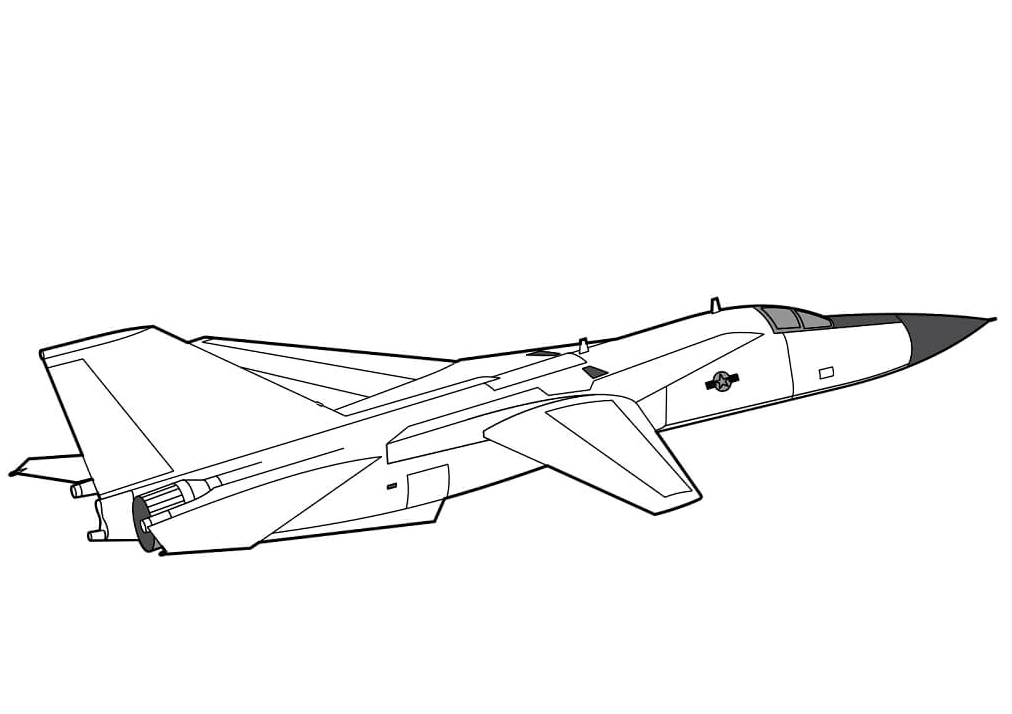 Tranh to màu máy bay chiến đấu F-111 Aardvark cực ngầu