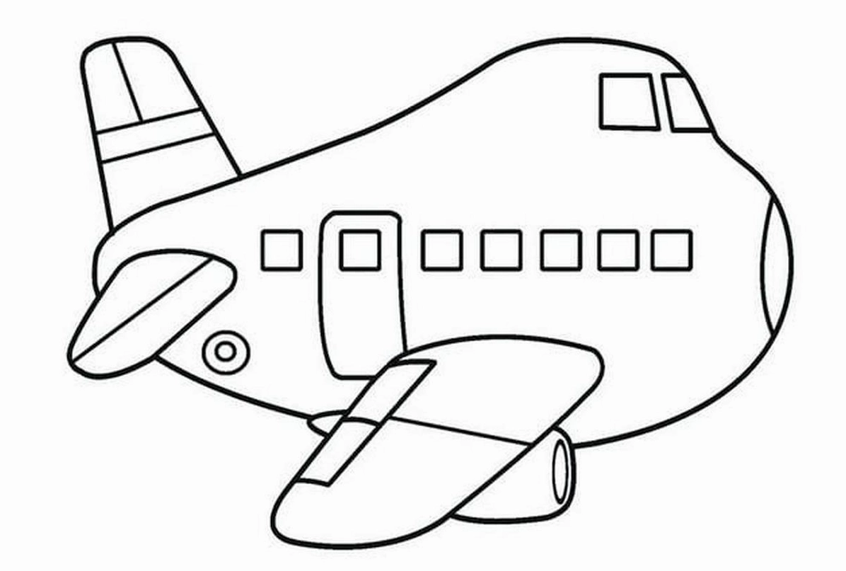 Tranh tô màu máy bay số 1 với nụ cười thân thiện
