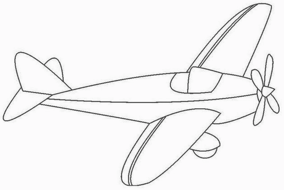 Tranh tô màu máy bay số 2 đang bay qua những đám mây xốp