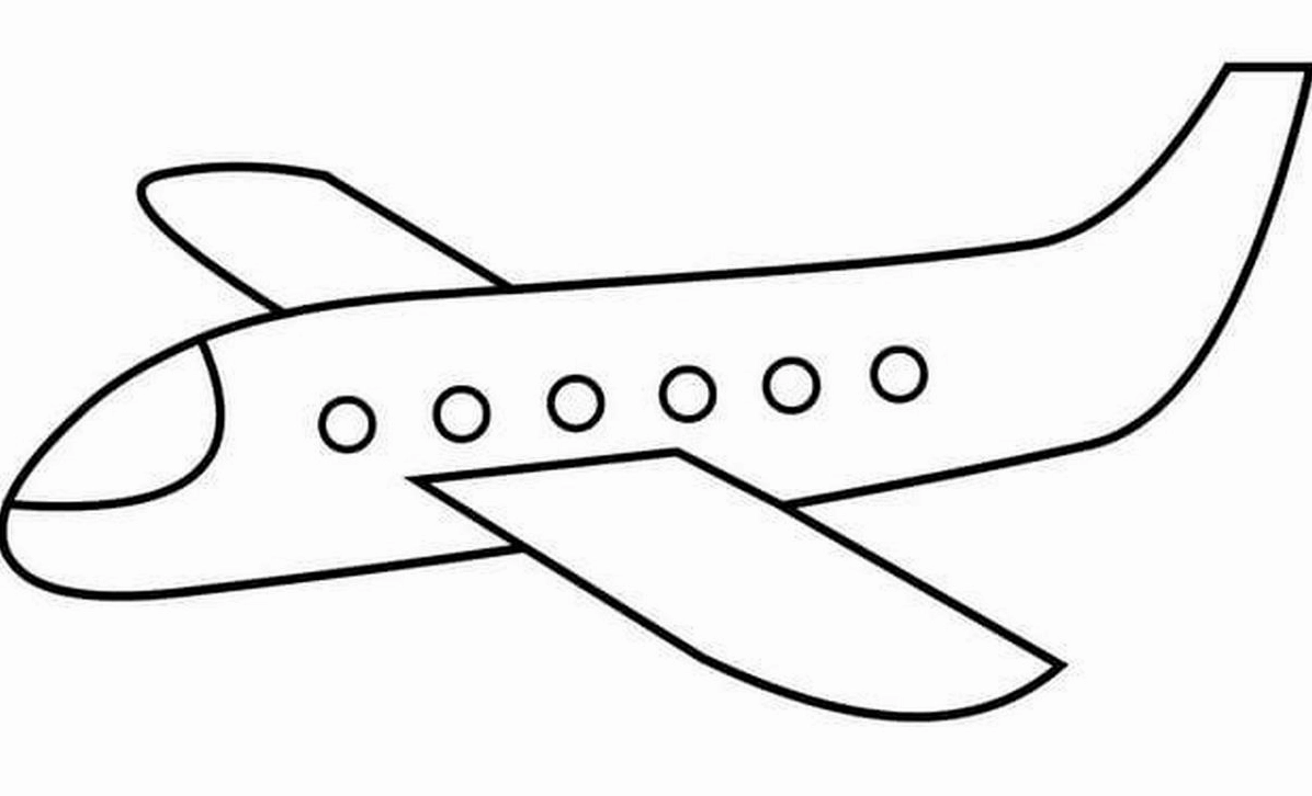 Tranh tô màu máy bay số 3 dễ thương