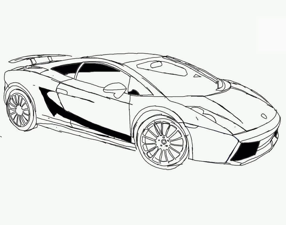 tranh tô màu ô tô lamborghini cực chất