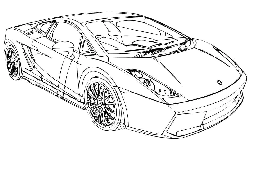 tranh tô màu ô tô lamborghini cực ngầu