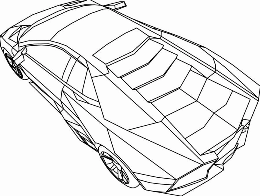 tranh tô màu ô tô lamborghini đẳng cấp