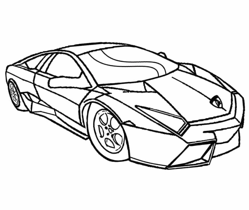 tranh tô màu ô tô lamborghini đẹp nhất