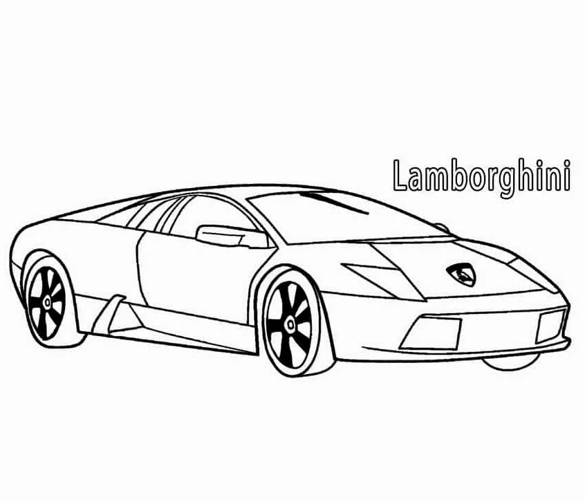 tranh tô màu ô tô lamborghini đẹp và ngầu