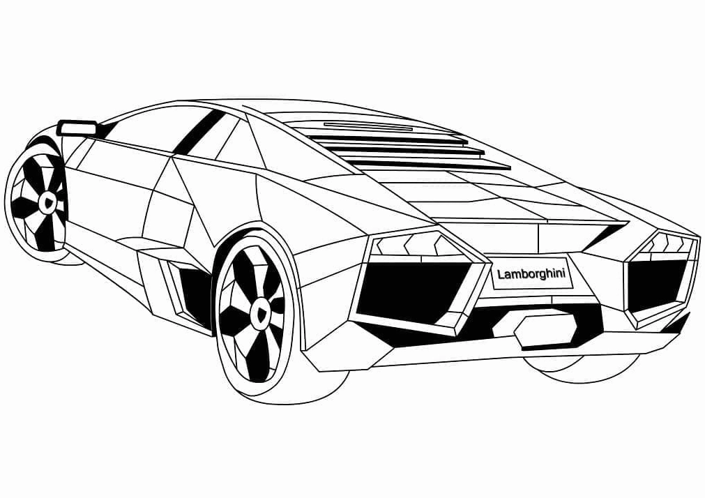 tranh tô màu ô tô lamborghini rất đẹp