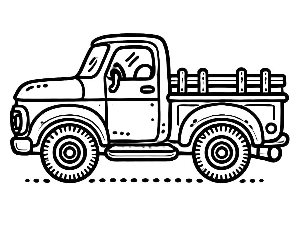 tranh tô màu ô tô lamborghini và xe bán tải
