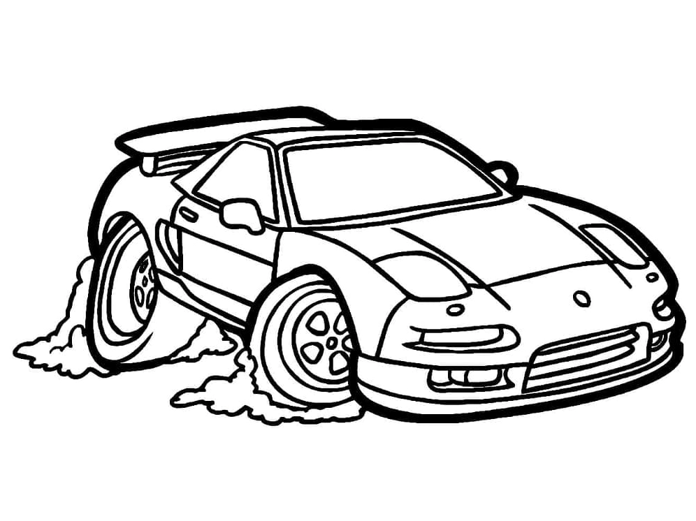 Tranh tô màu ô tô xe đua kinh điển không thể bỏ qua
