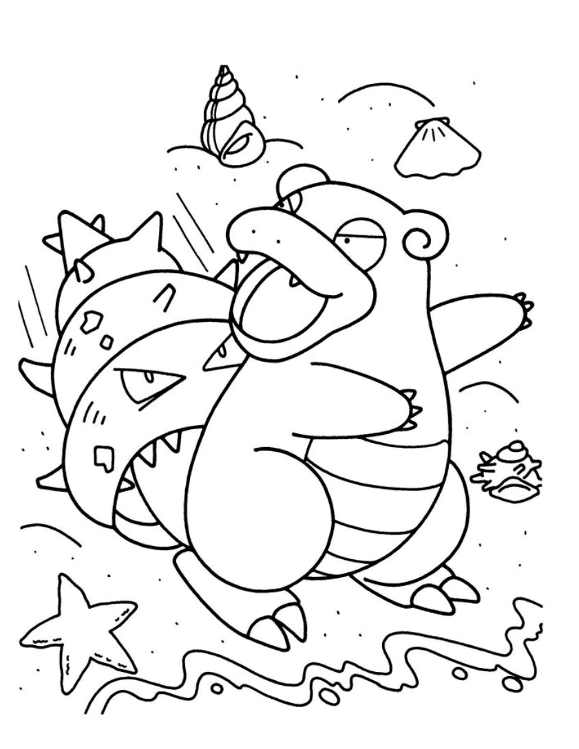 Tranh tô màu Pokemon cute dễ thương số 3