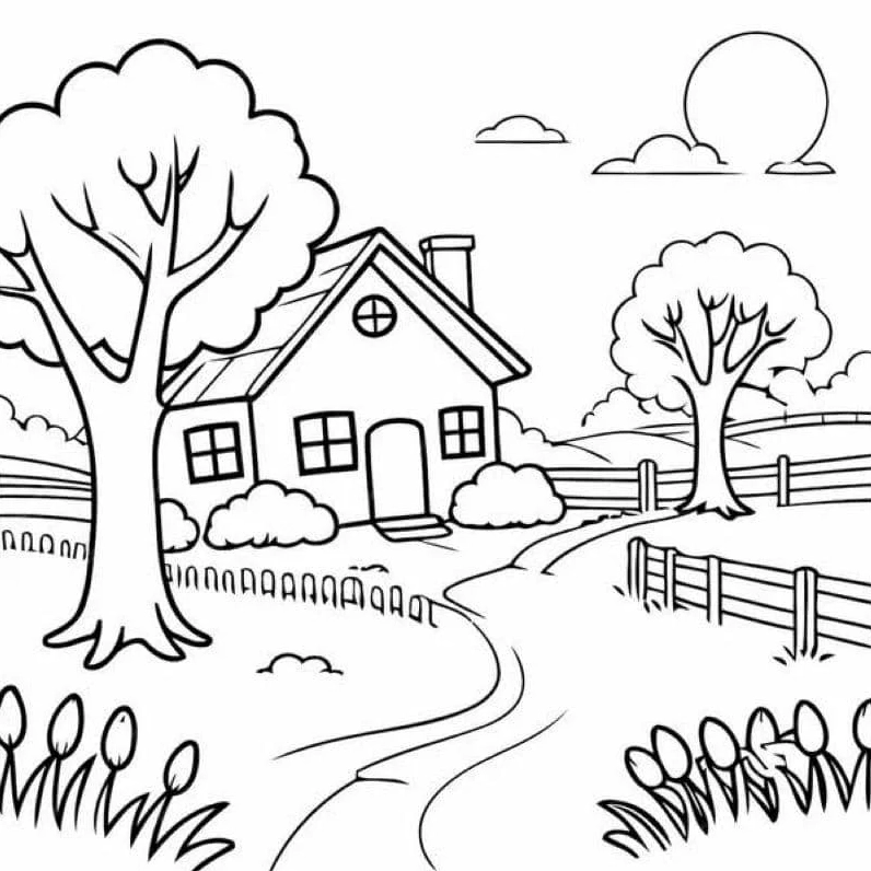 tranh tô màu quê hương đất nước