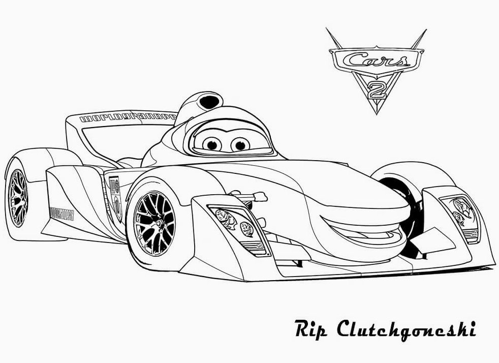 Tranh tô màu xe đua Rip Clutchgoneski độc đáo mới lạ