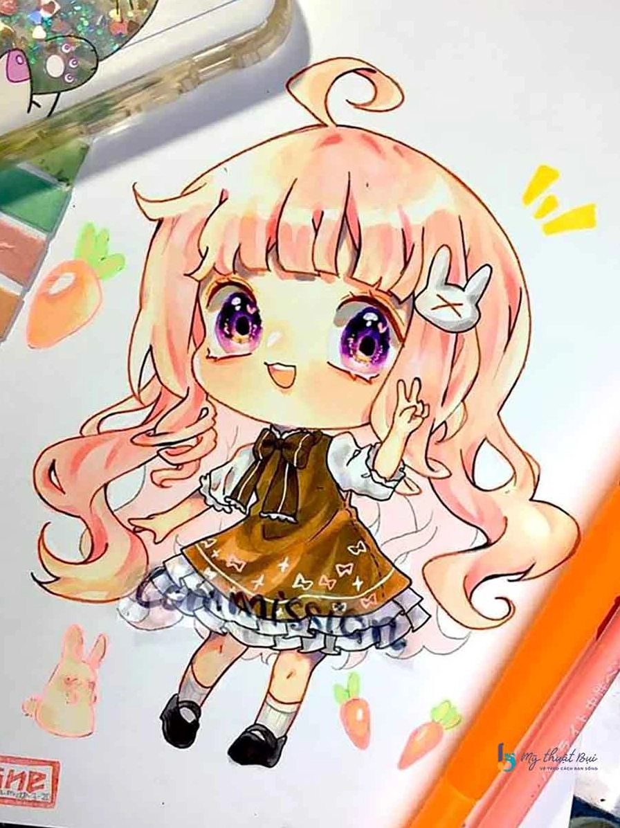 Tranh vẽ anime chibi