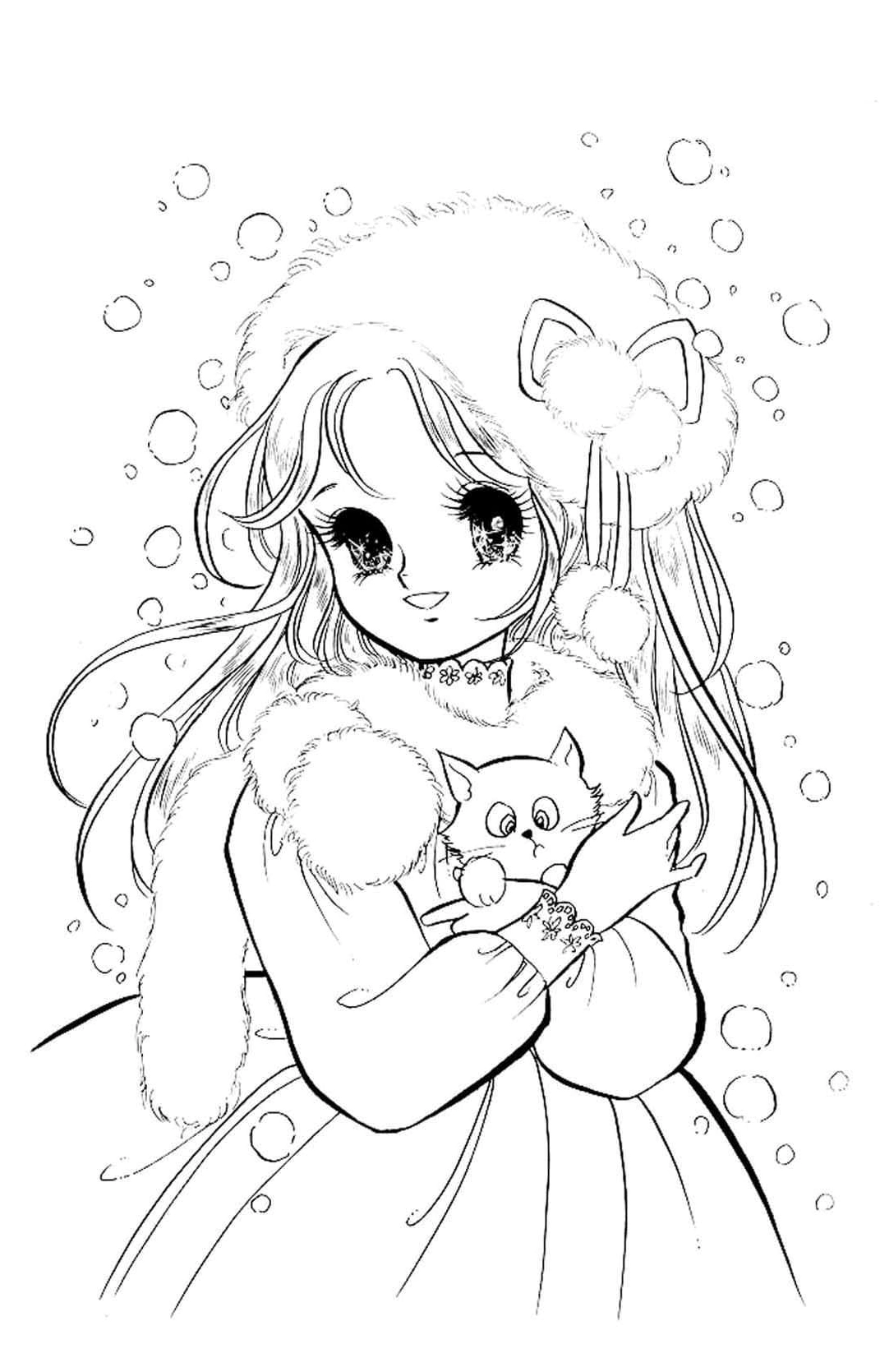 Tranh vẽ công chúa anime xinh xắn nhí nhảnh