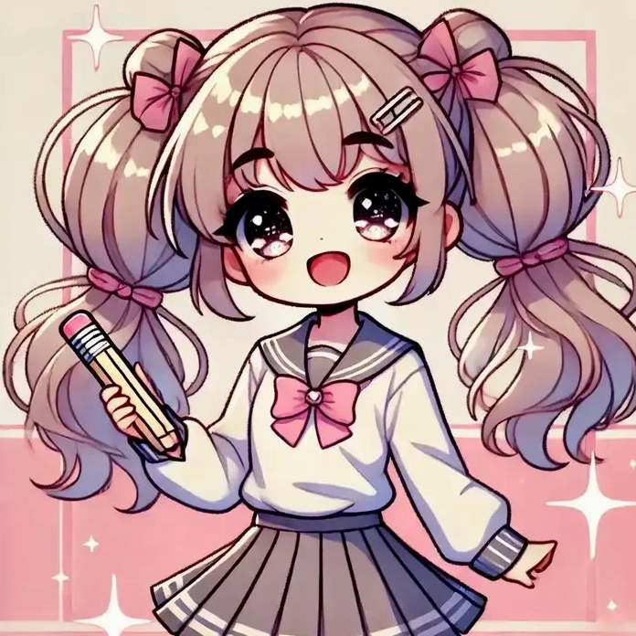 Vẽ chibi nữ sinh cute sáng tạo đáng yêu phong cách