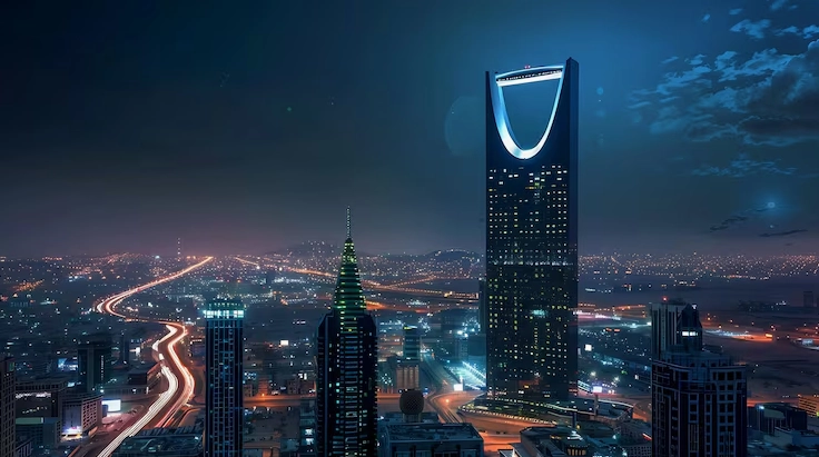 Vẻ đẹp bí ẩn của Kingdom Centre Tower giữa màn đêm tĩnh mịch