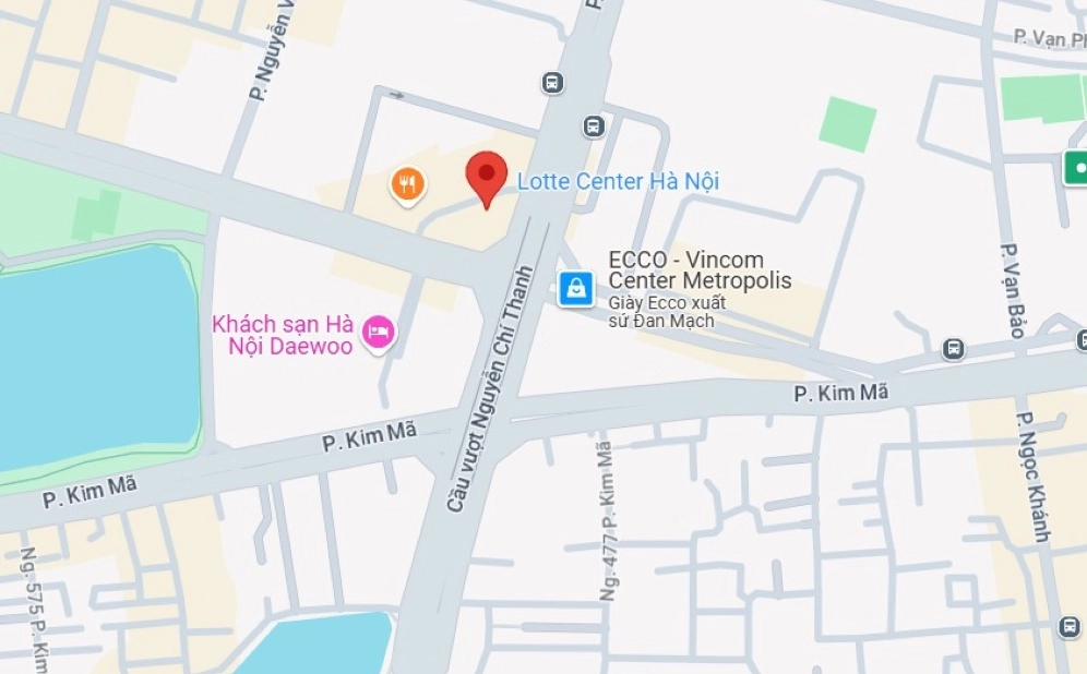 Vị trí Lotte Center Hà Nội nhìn từ xa với góc máy đầy bí ẩn