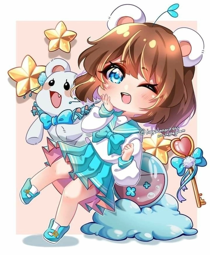 Wallpaper Simmy cute chibi phong cách trẻ trung