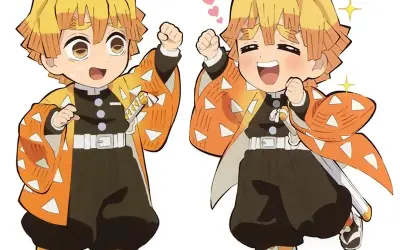 Hình ảnh chibi Zenitsu cực đẹp cho fan Kimetsu no Yaiba