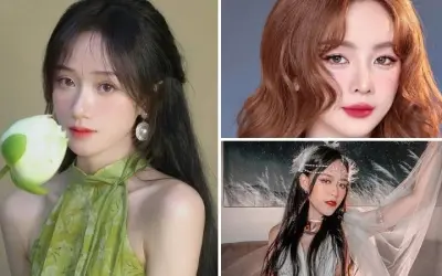 Gái xinh tóc dài trẻ trung trong phong cách hiện đại