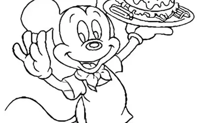 Kho tranh tô màu Chuột Mickey đáng yêu giúp bé học mà chơi