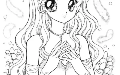Tranh tô màu công chúa anime đẹp nhất tổng hợp cho bé
