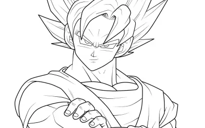 Tranh tô màu Songoku hấp dẫn nhất cho các fan Dragon Ball