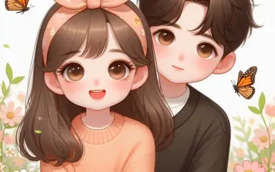Những ảnh avatar đôi chibi cute ngọt ngào dễ thương