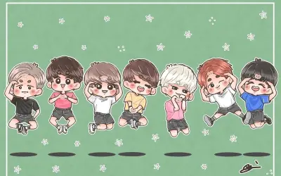 Ảnh chibi BTS anime, hoạt hình siêu dễ thương cho fan ARMY