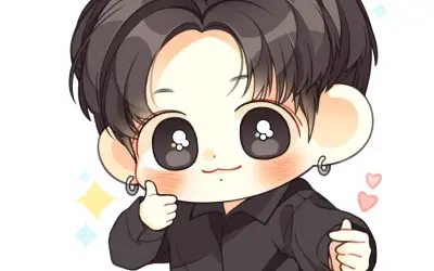 Tổng hợp ảnh chibi Jungkook phong cách hoạt hình độc đáo