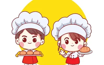 Bộ sưu tập ảnh đầu bếp chibi đáng yêu cho fan ẩm thực