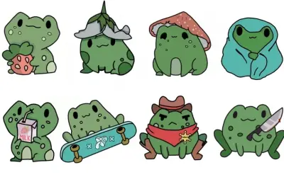 Bộ ảnh ếch chibi đẹp, dễ thương và cực kỳ ngộ nghĩnh